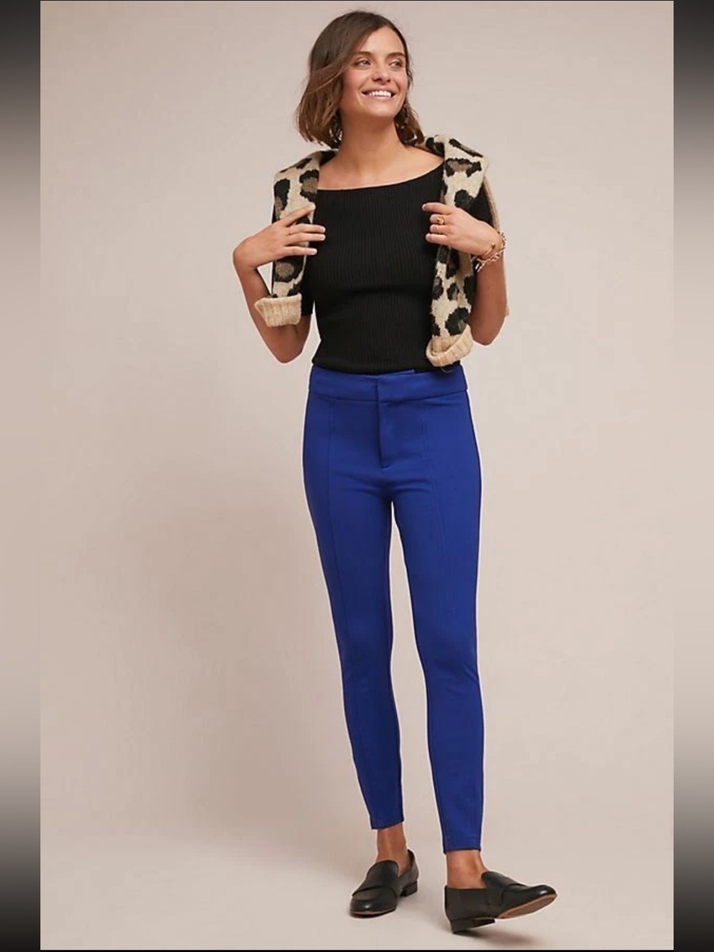 Anthropologie - The Essential Slim Ankle Trousers - Size 2P - Blue
